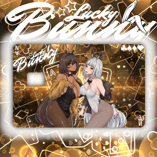 Lucky Bunny Noir and Blanc Credit Card Skin