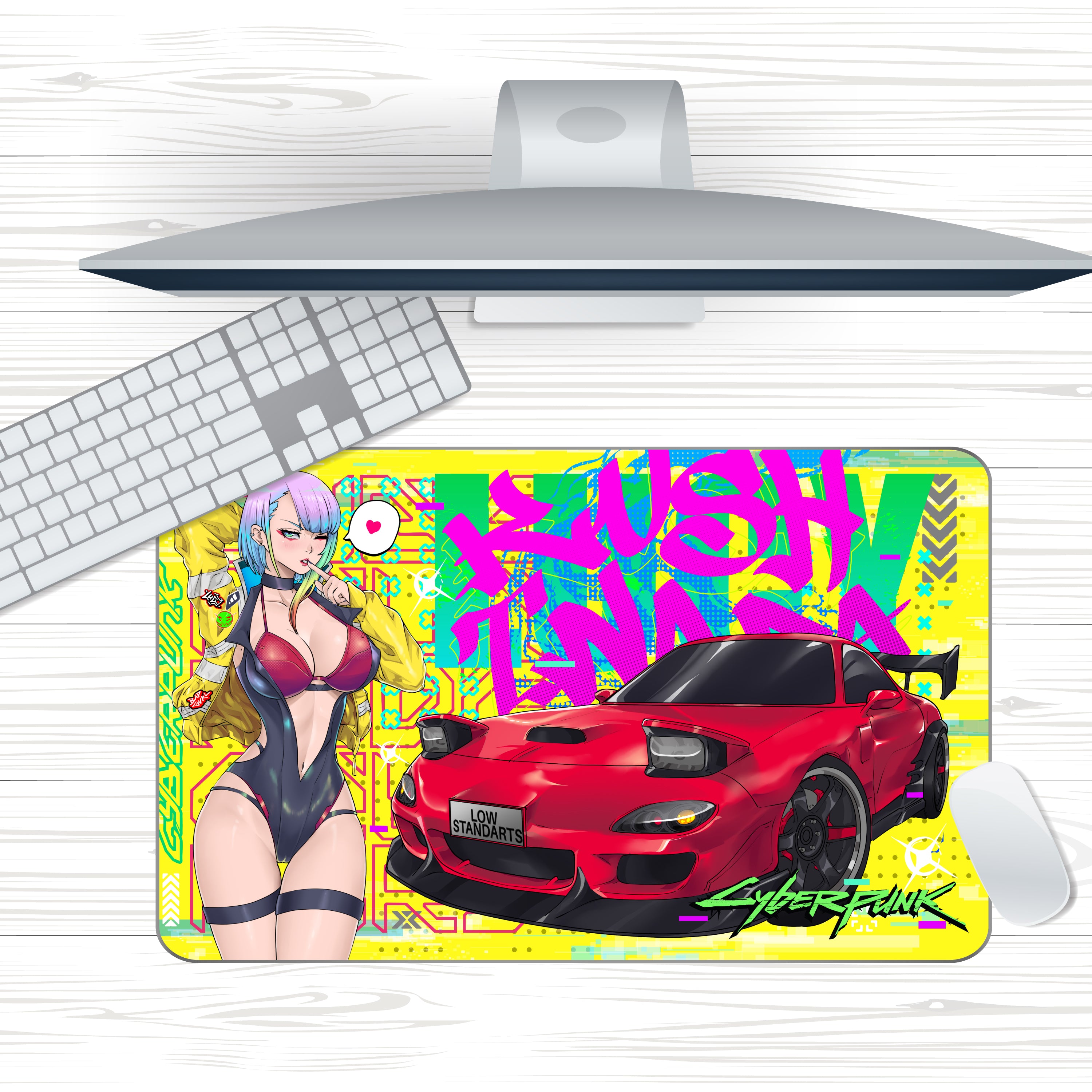 Anime Waifu RX7 Lucy Mousepad