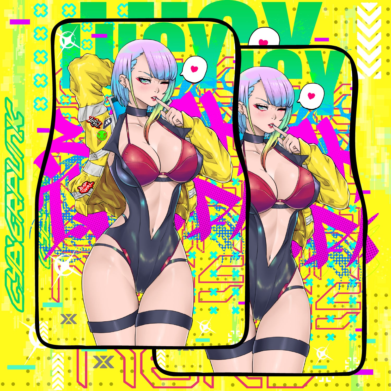 Anime Waifu Car Mats Lucy