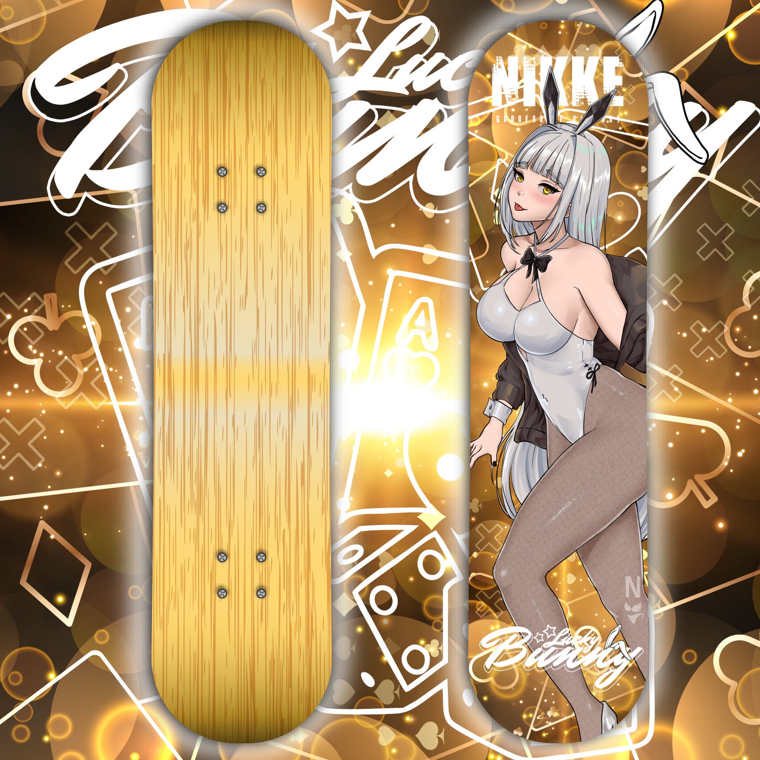 Anime Waifu Skate Deck Nikke Blanc