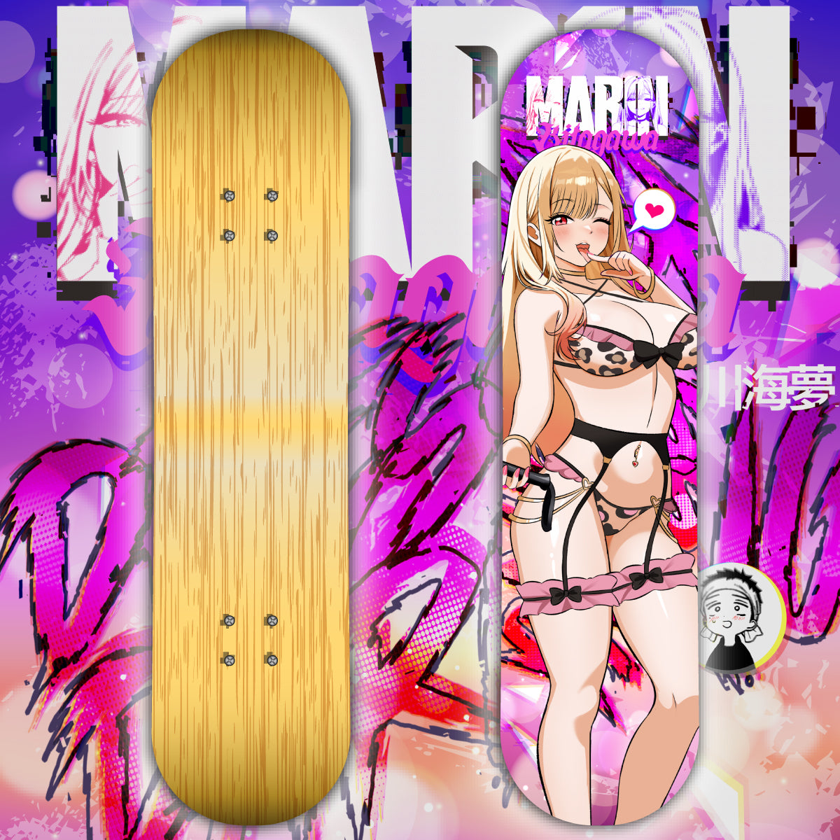 Anime Waifu Skate Deck Marin