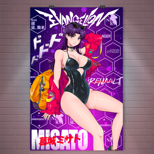 Misato Katsuragi Renault Edition Poster / Wall Banner