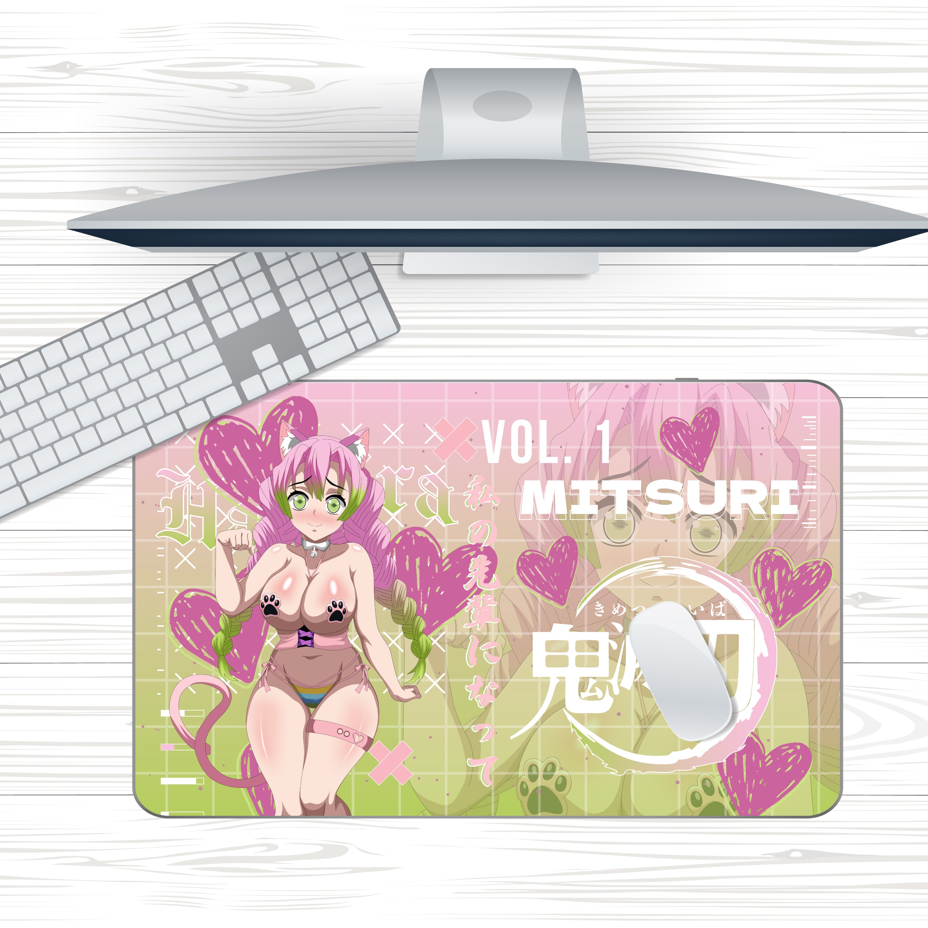 Anime Waifu Neko Mitsuri Mousepad
