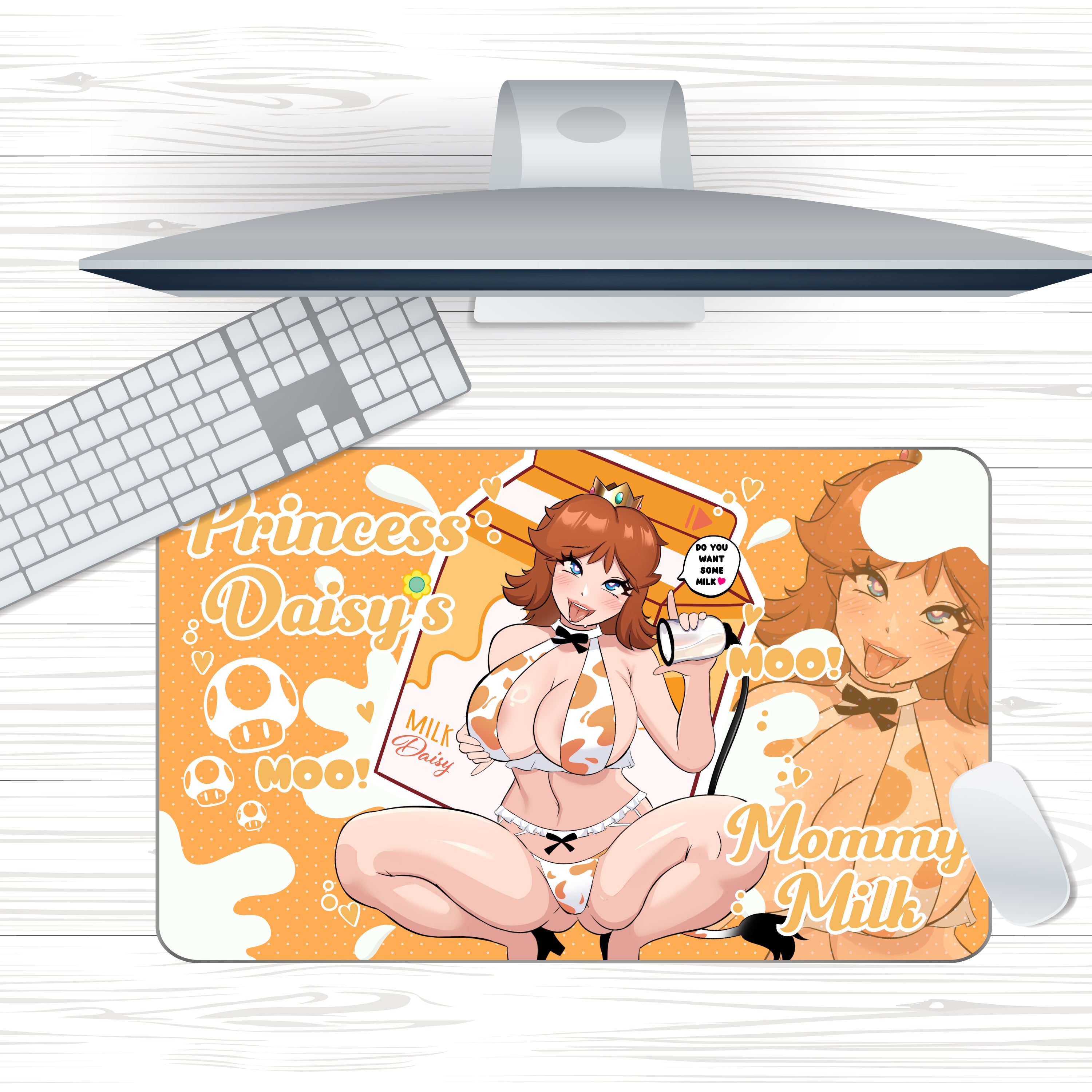 Anime Waifu Princess Daisy Mousepad