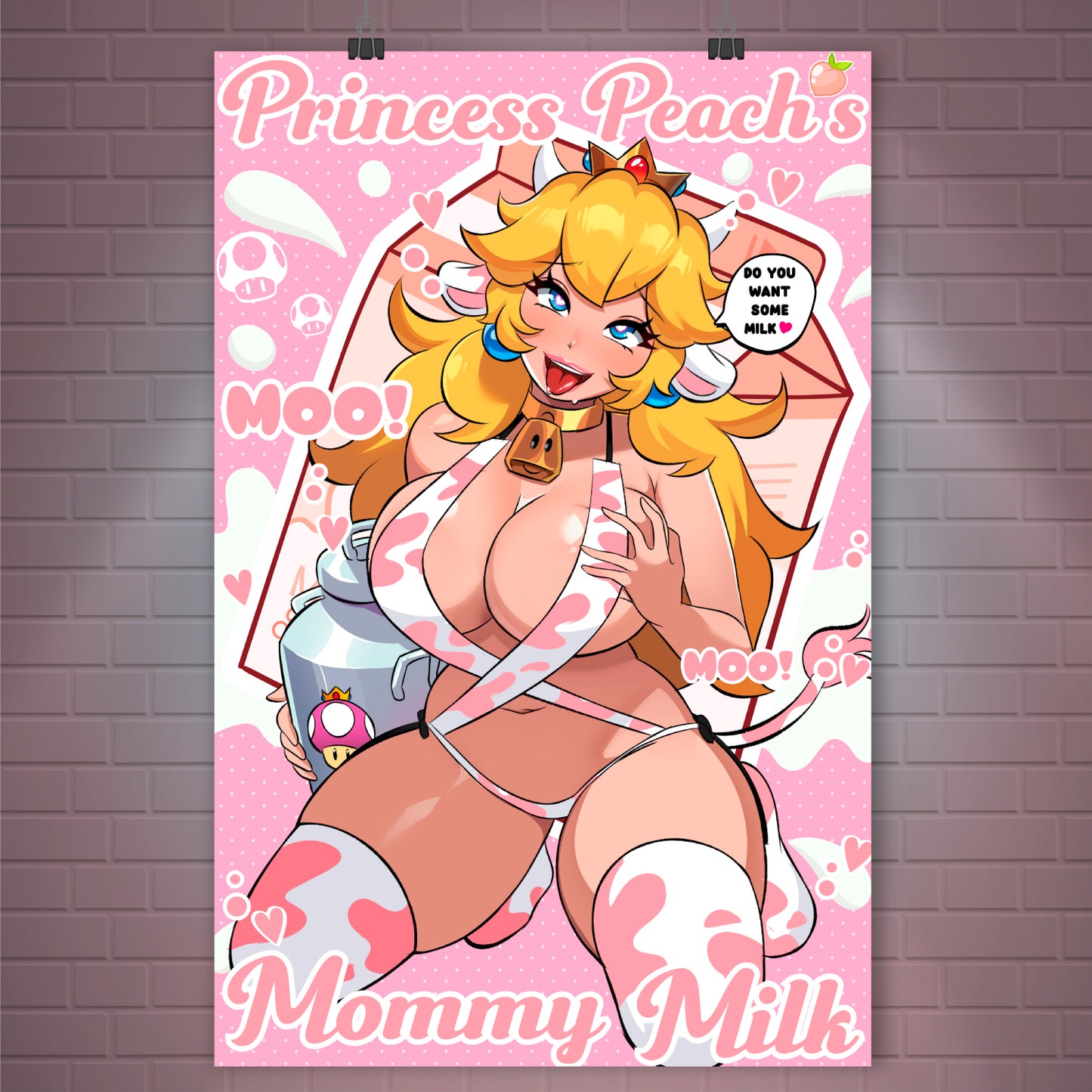 Mommy Milkers Princess Peach <3 Poster / Wall Banner