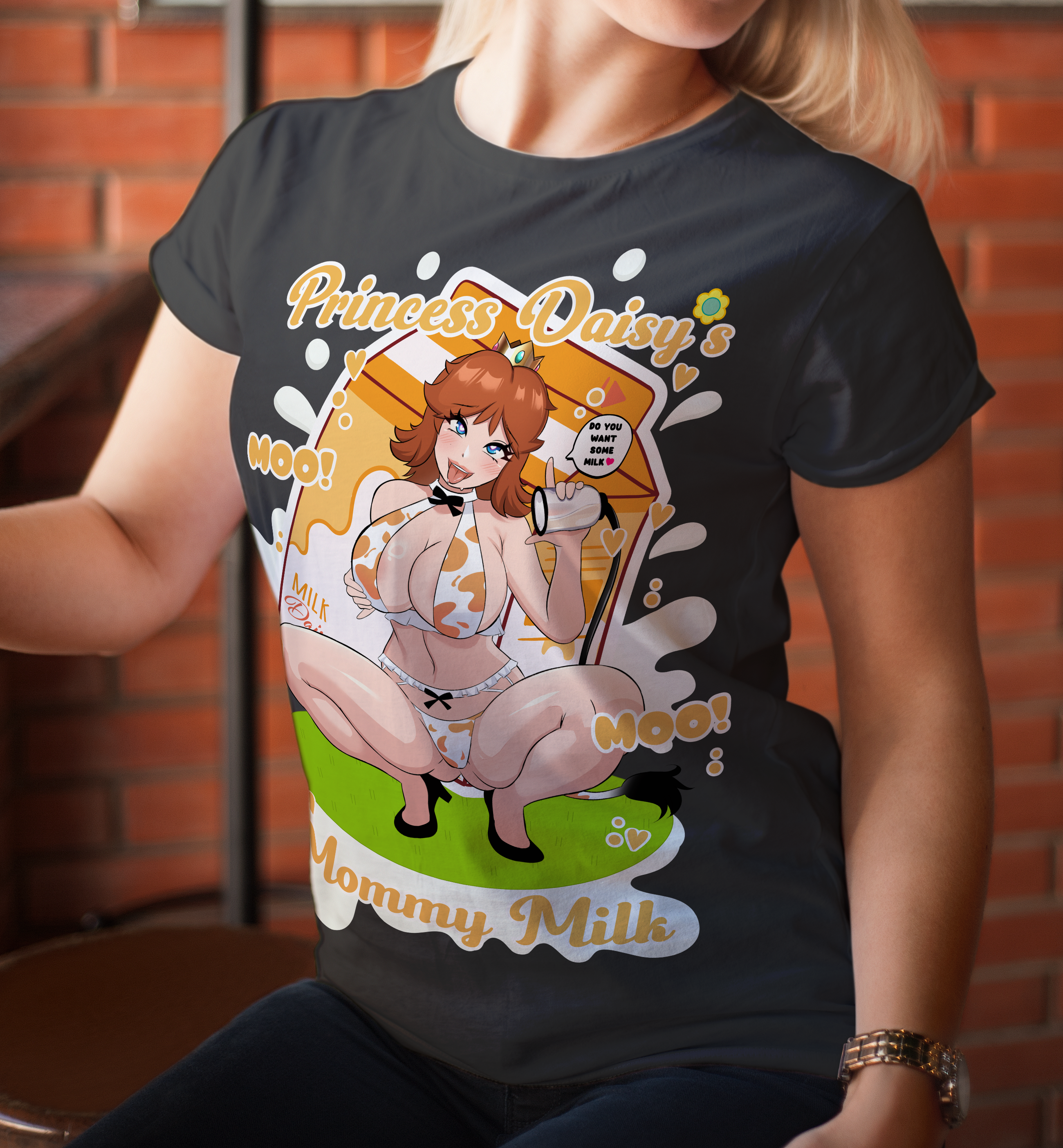 Screen Printed Apparel Cow Princess Daisy