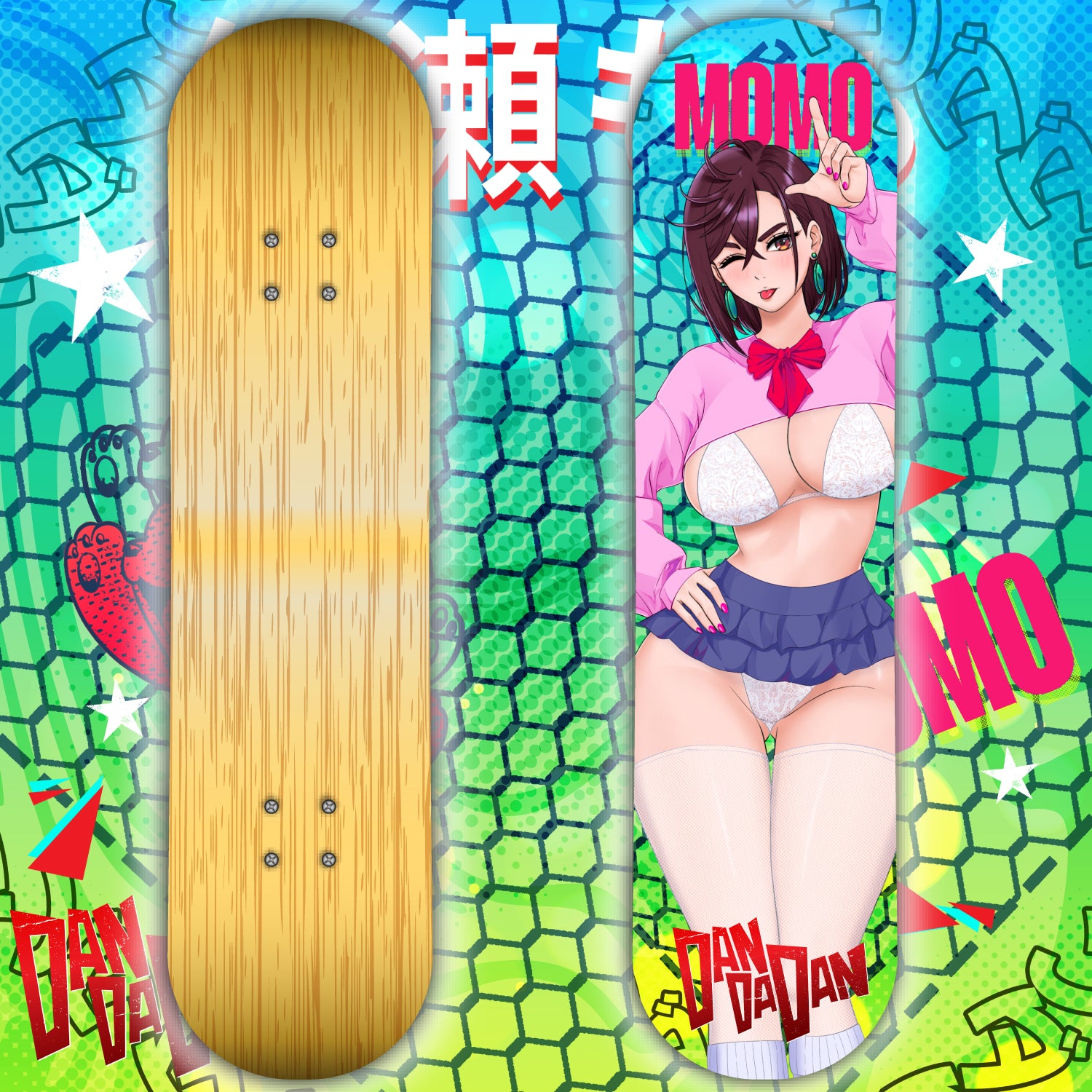 Anime Waifu Skate Deck Momo Ayase