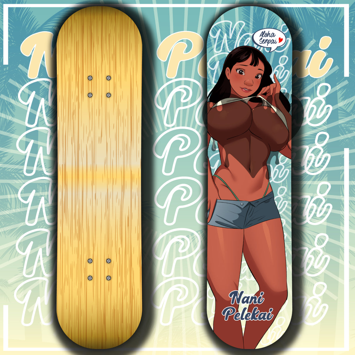 Anime Waifu Skate Deck Nami