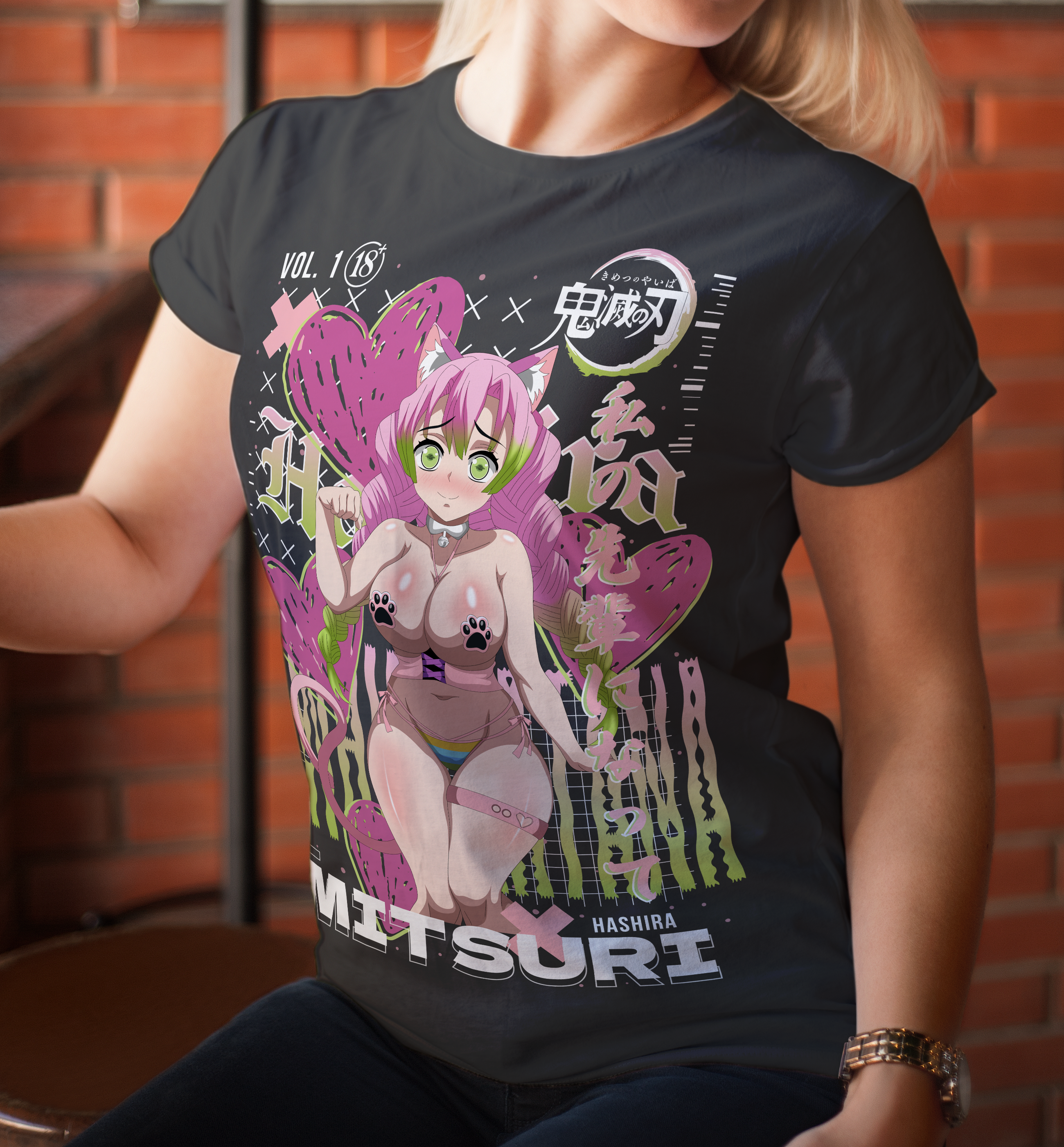 Screen Printed Apparel Neko Mitsuri