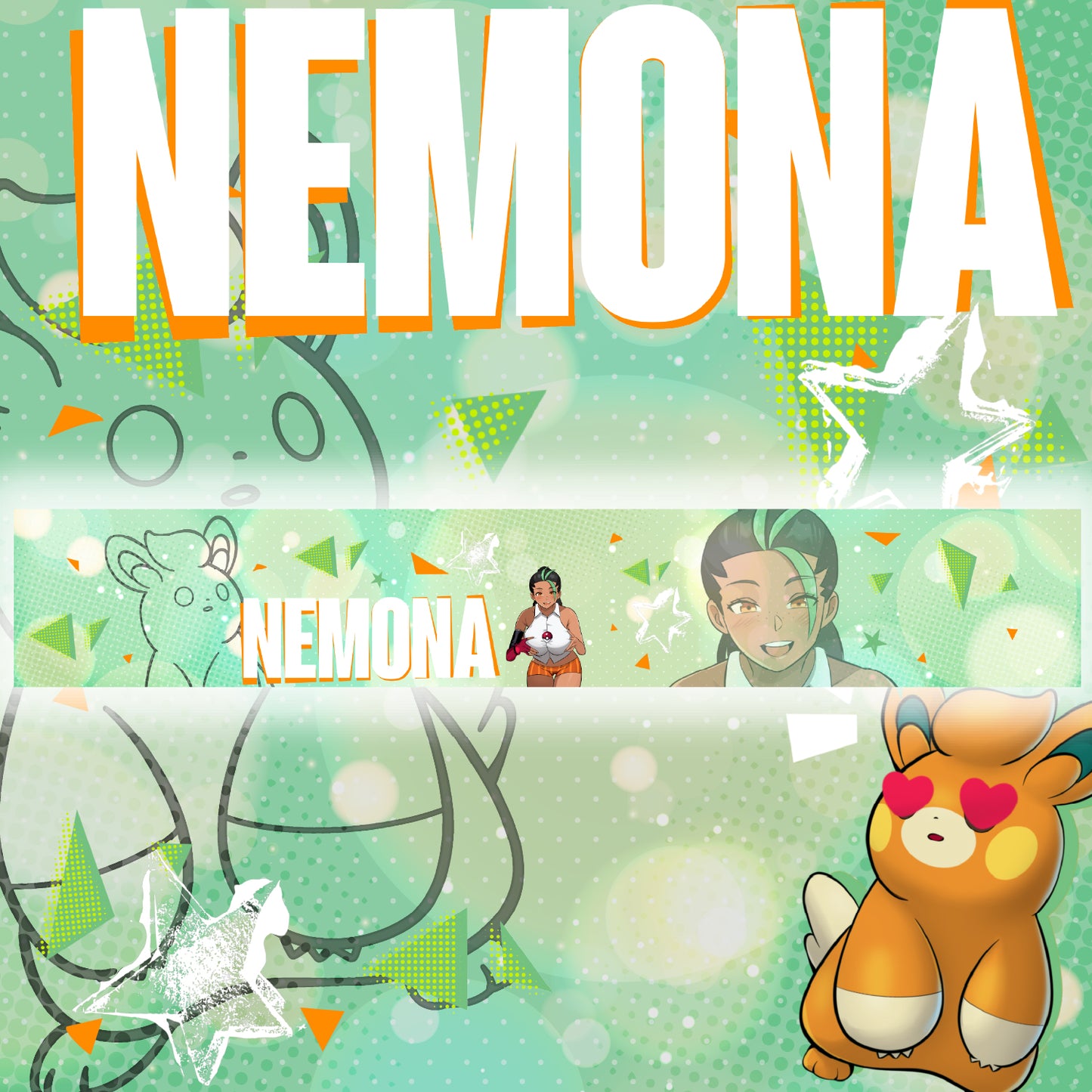 Pokemon Nemona <3 Windshield Banner