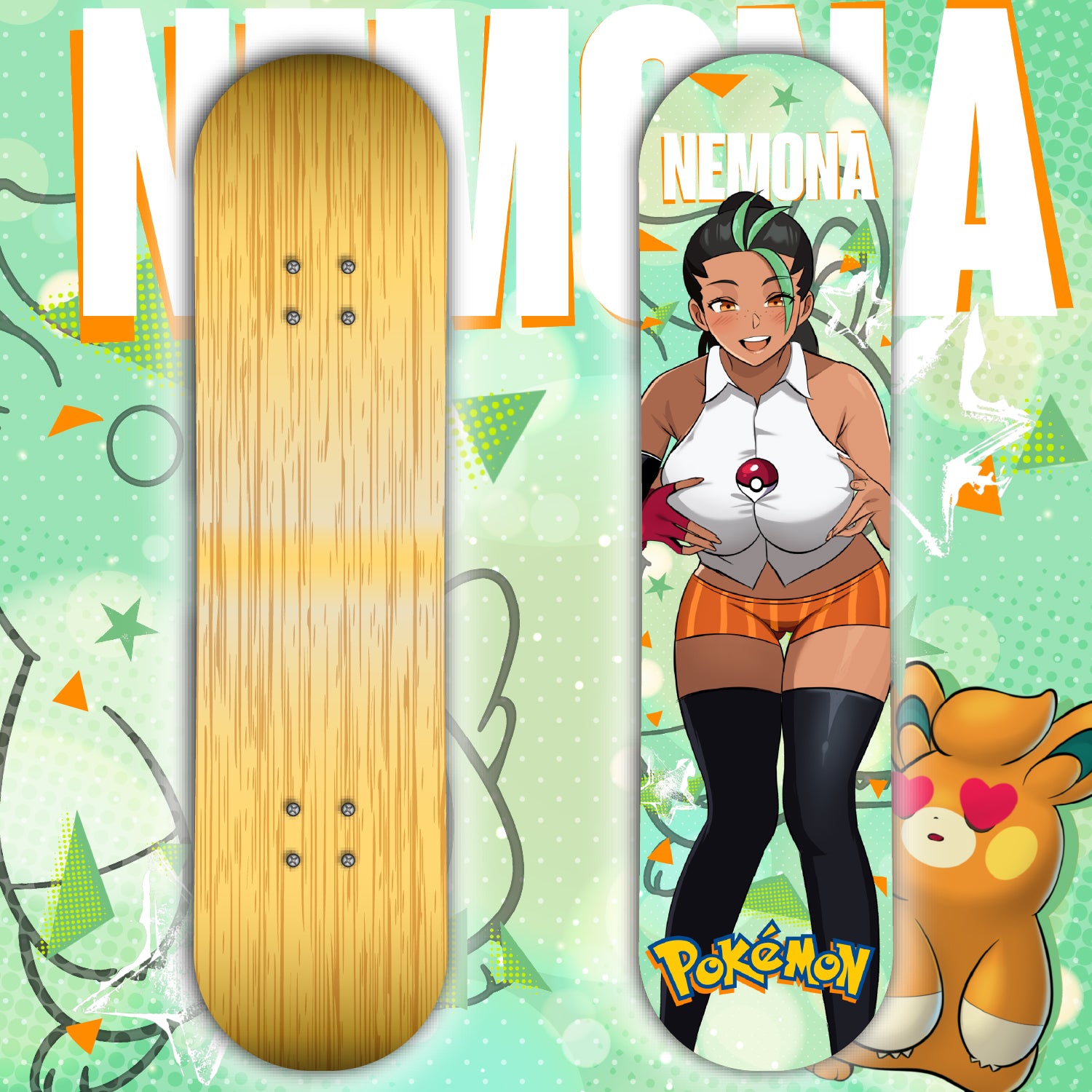 Anime Waifu Skate Deck Nemona