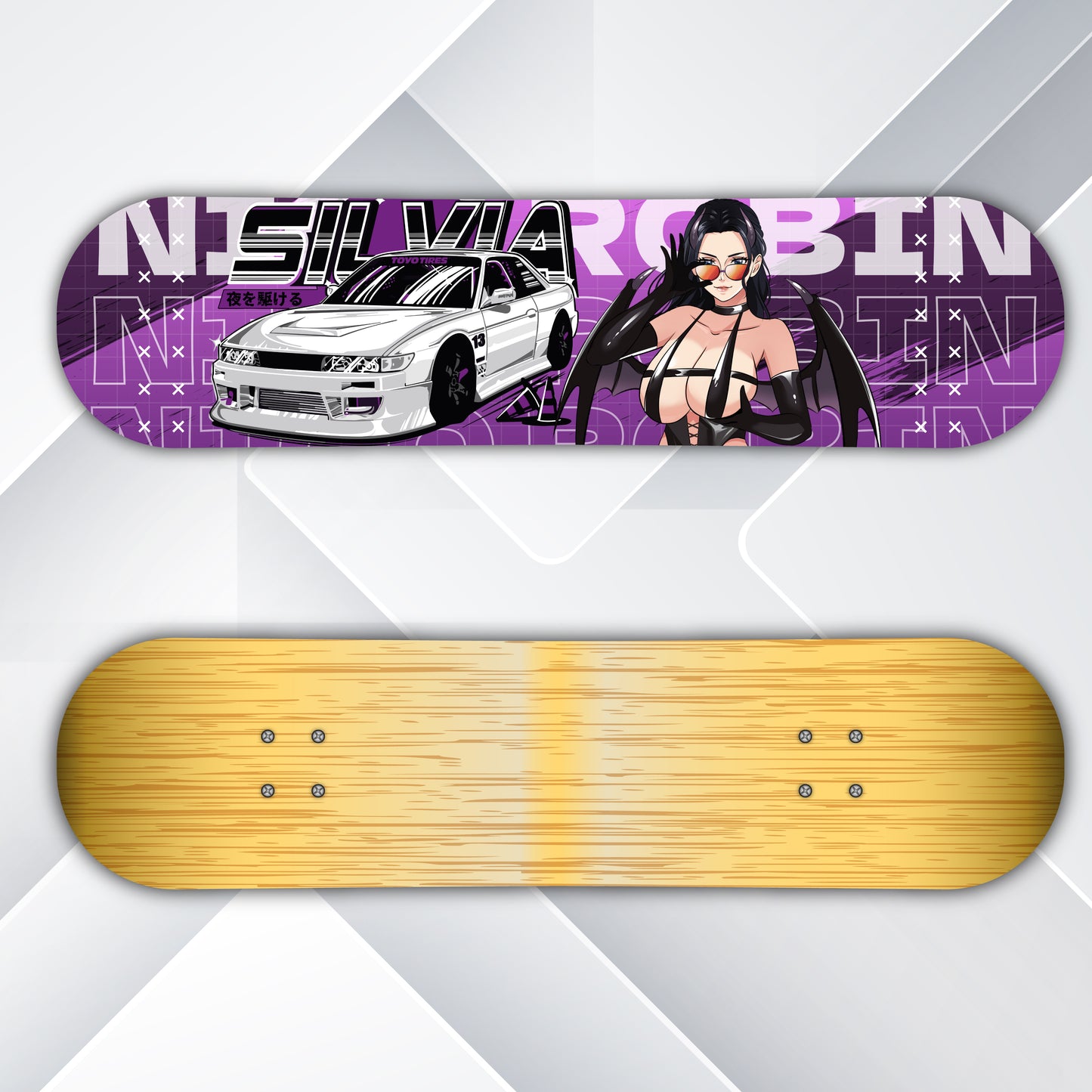 Succubus Nico Robin / Nissan Silvia Skate Deck