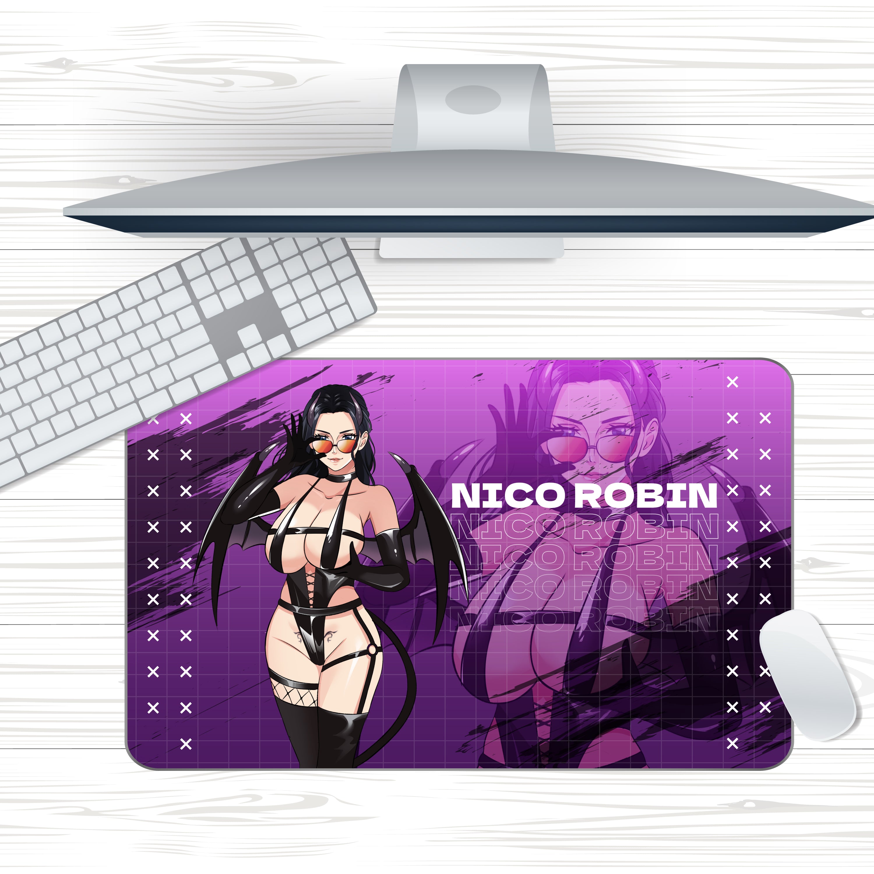 Anime Waifu Succubus Nico Robin Mousepad