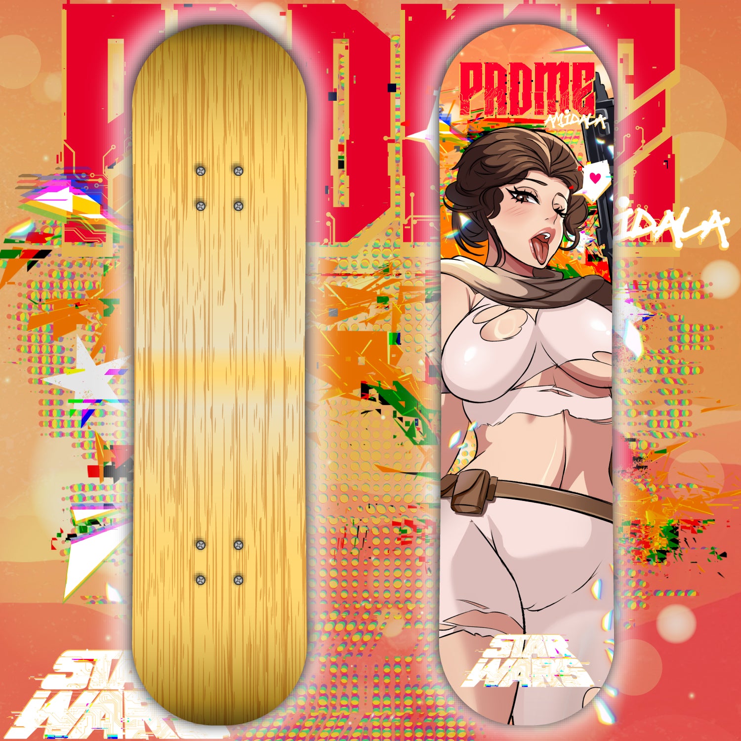 Anime Waifu Skate Deck Padme Amidala