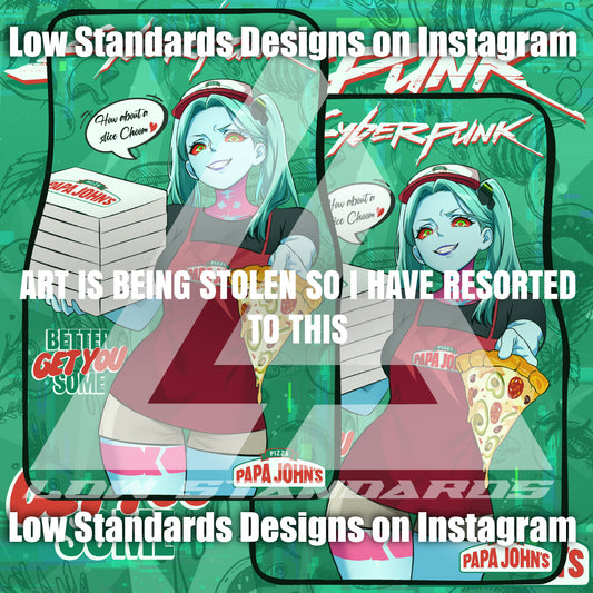 Papa John's Delivery Girl Rebecca Miku Car Mats