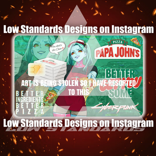 Papa Johns Rebecca Credit Card Skin