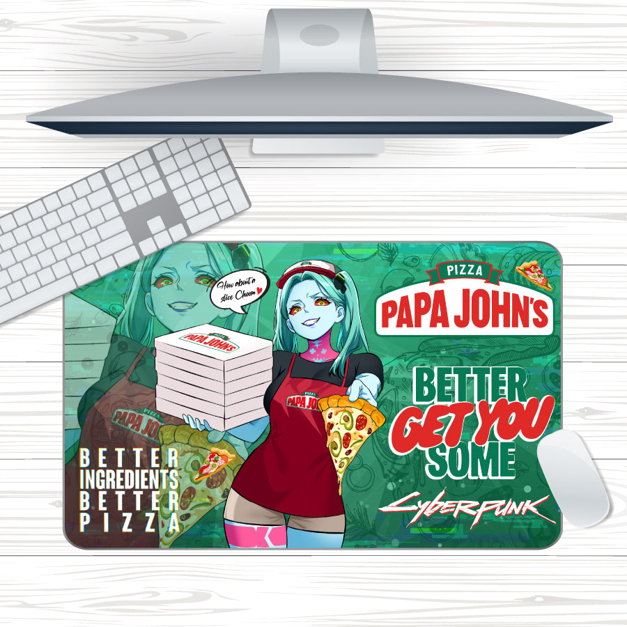 Anime Waifu Pizza Rebecca Mousepad