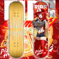 Anime Waifu Skate Deck Pizza Rias