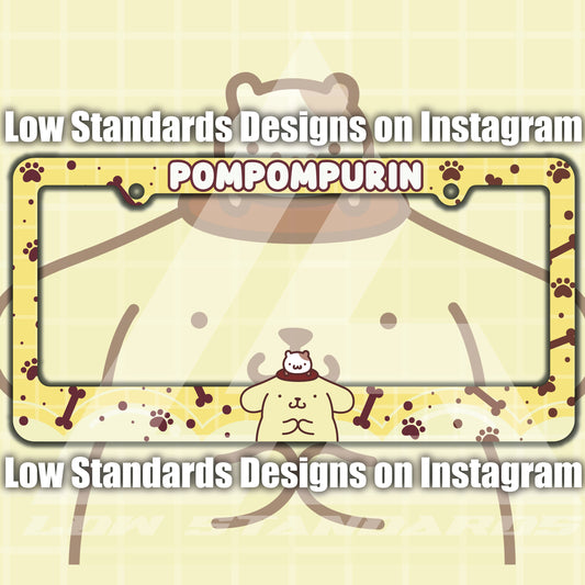Pom Pom License Plate Frame