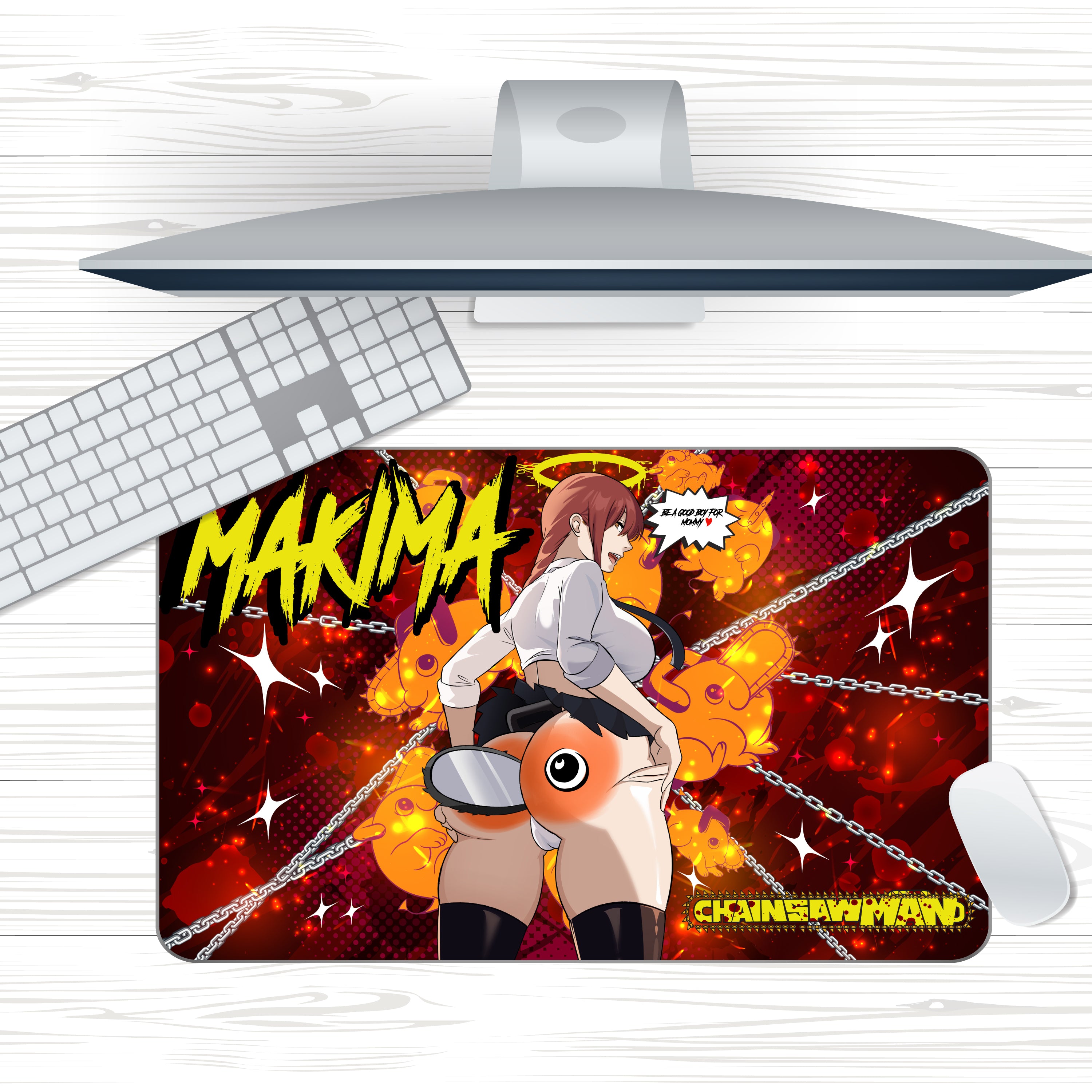 Anime Waifu Ponchita Makima Mousepad