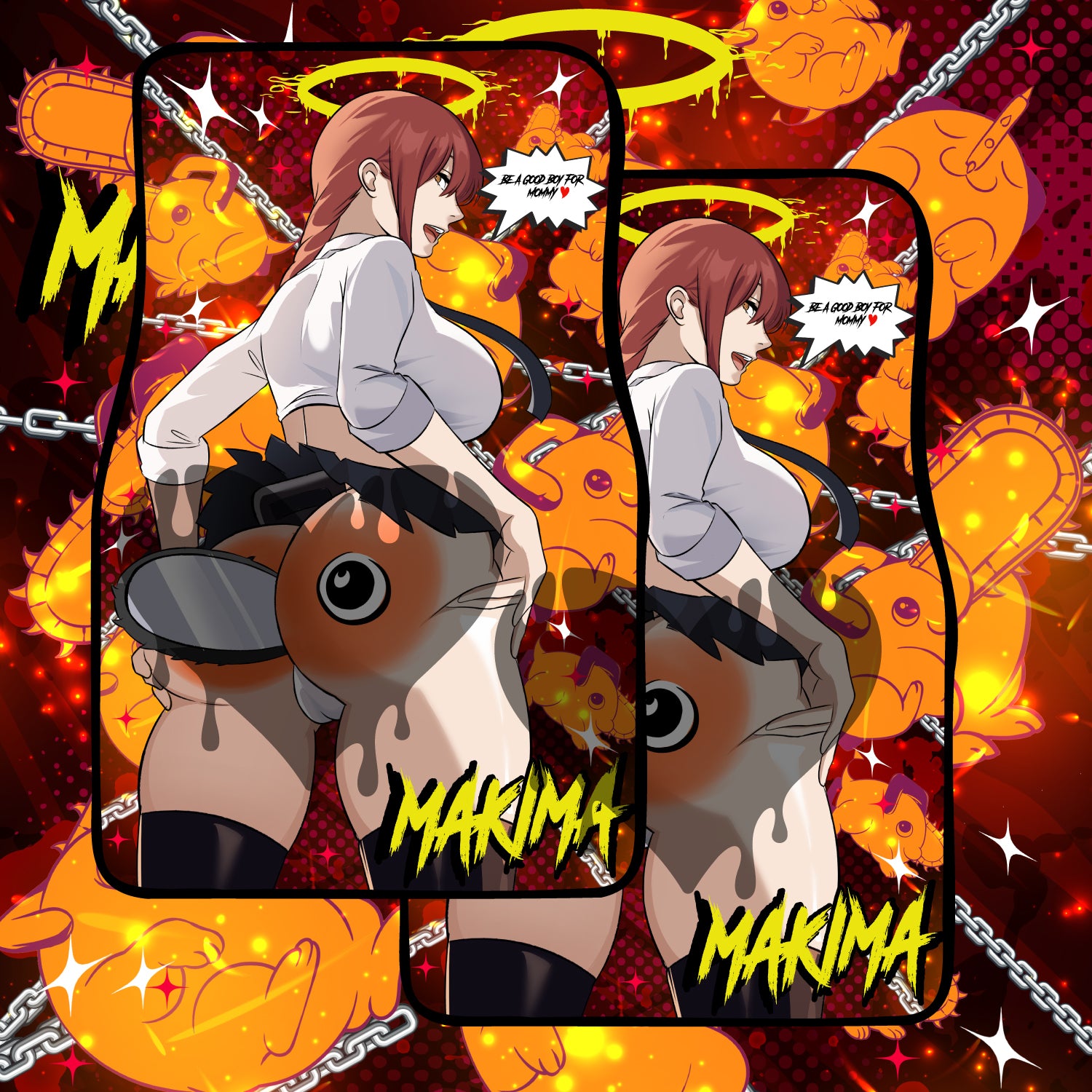 Anime Waifu Car Mats Ponchita Makima