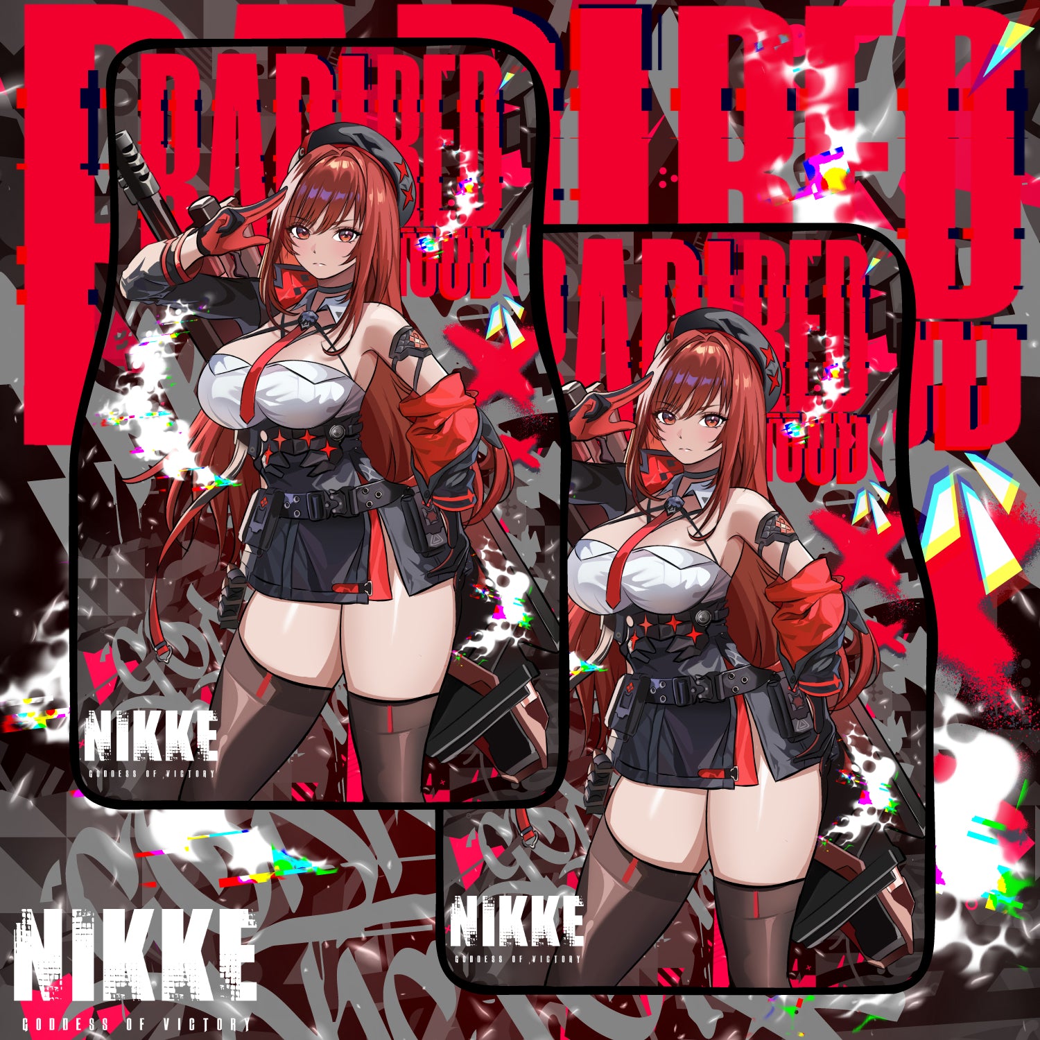 Anime Waifu Car Mats Rapi Red Hood
