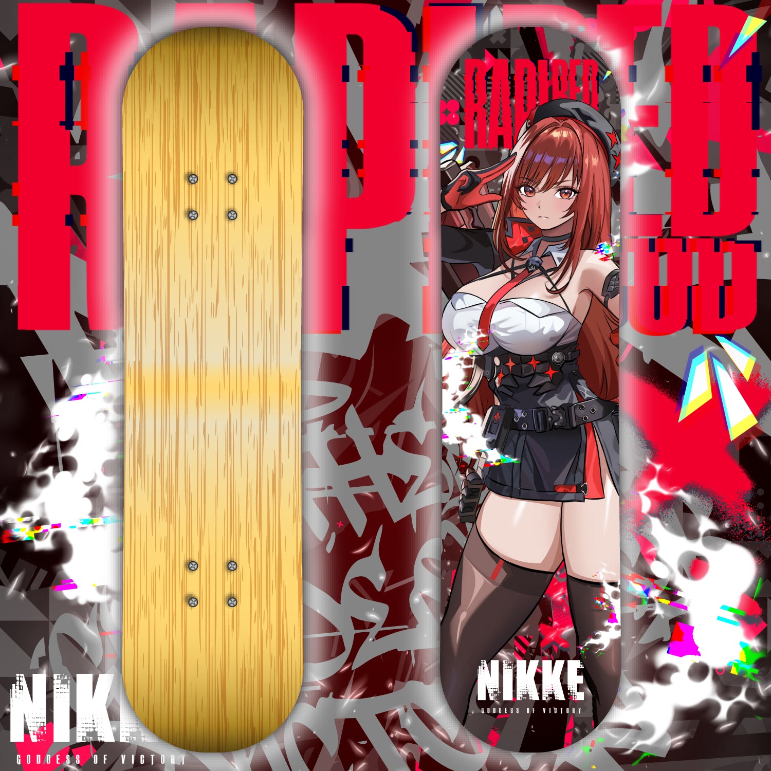 Anime Waifu Skate Deck Rapi Red Hood