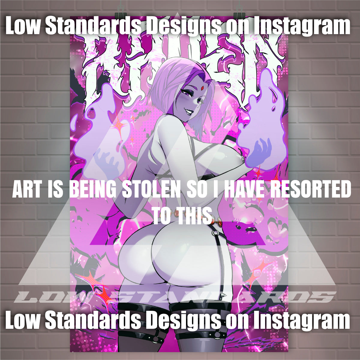 Seductive Raven Ass Poster / Wall Banner