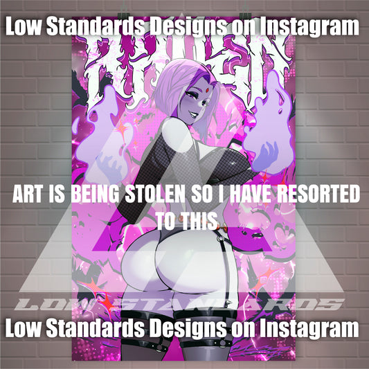 Seductive Raven Ass Poster / Wall Banner