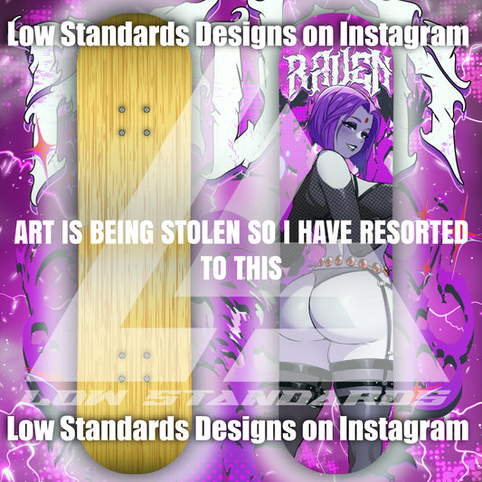Seductive Raven Ass Skate Deck