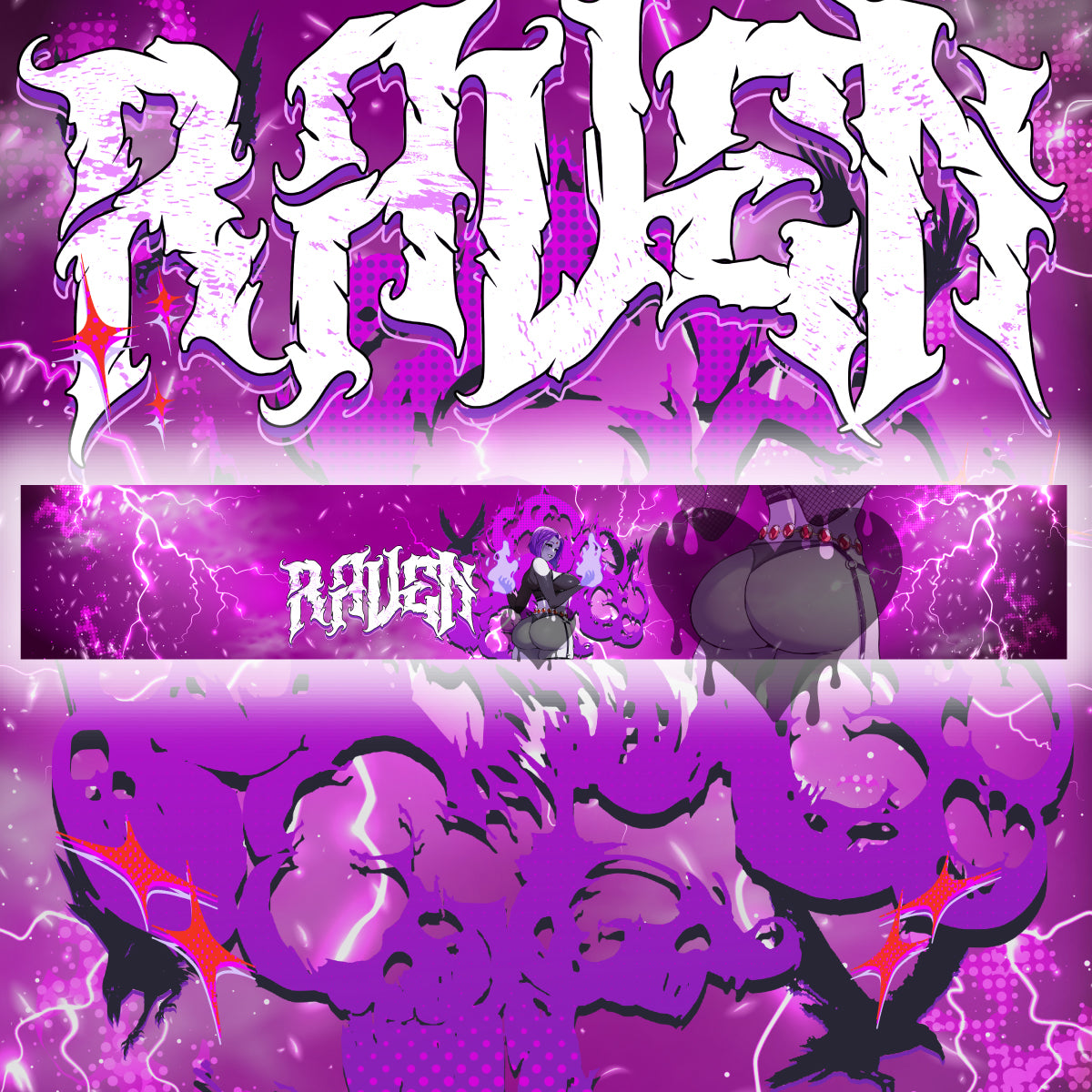Vehicle Windshield Banner Raven