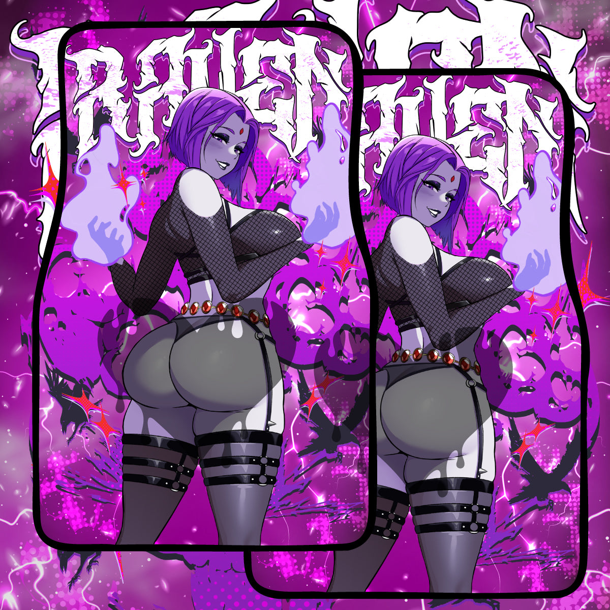 Anime Waifu Car Mats Raven