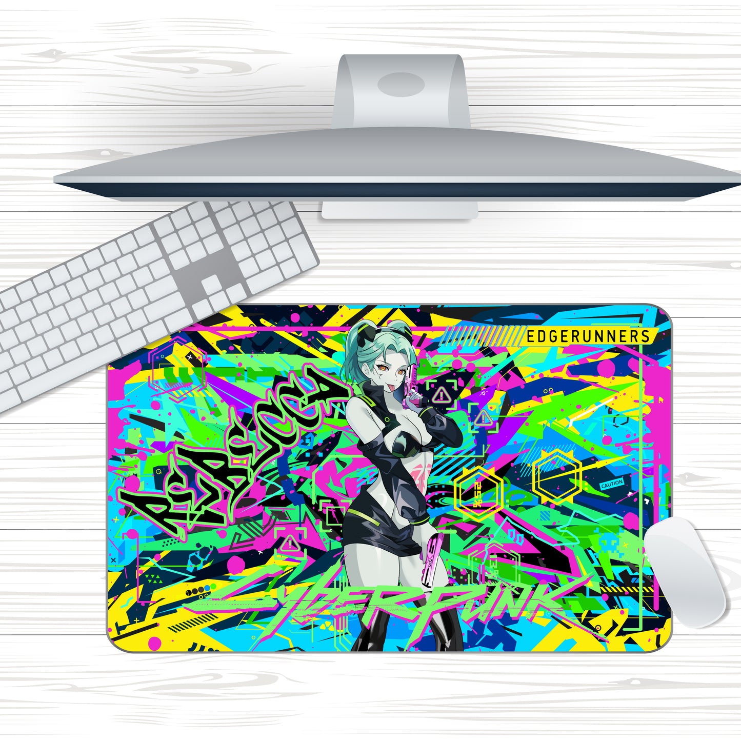 Cyberpunk Rebecca V2 Mousepad