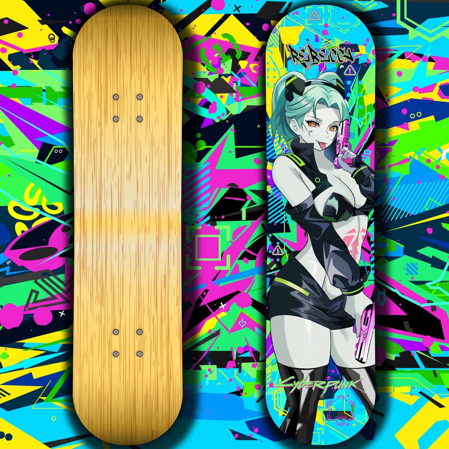 Anime Waifu Skate Deck Rebecca V2