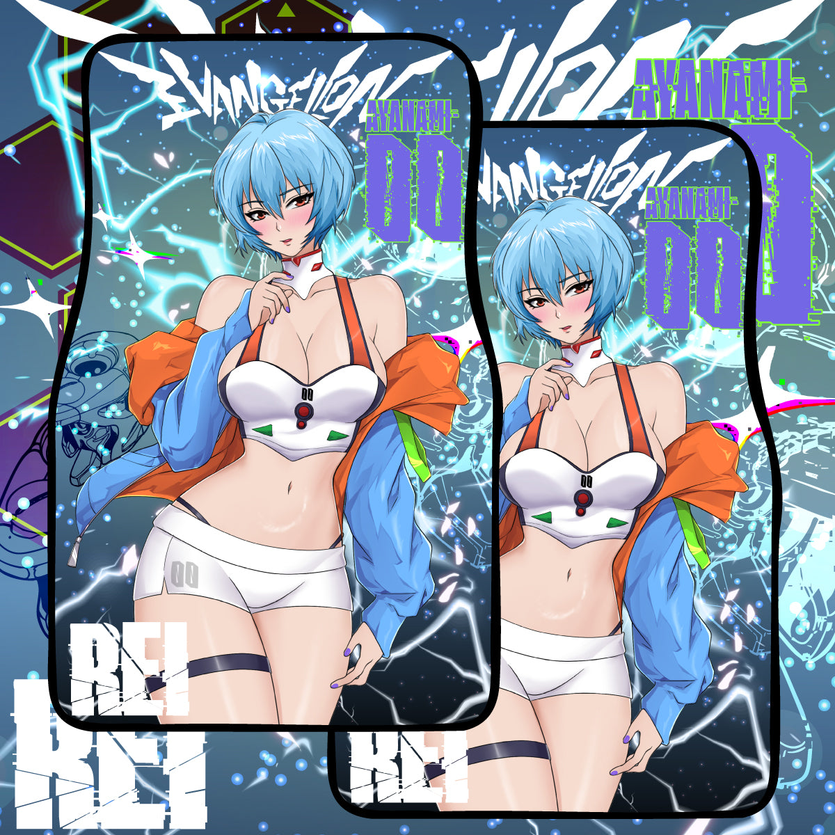 Anime Waifu Car Mats Rei