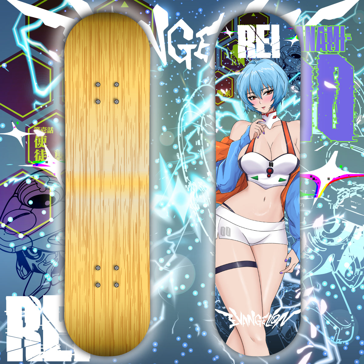 Anime Waifu Skate Deck Rei