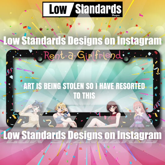 Rent A Girl Friend License Plate Frame