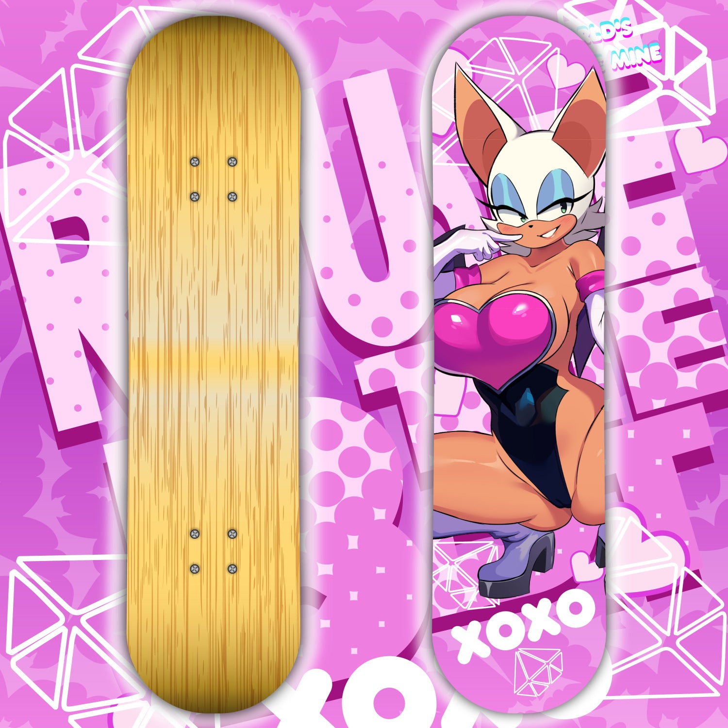 Anime Waifu Skate Deck Rouge the Bat