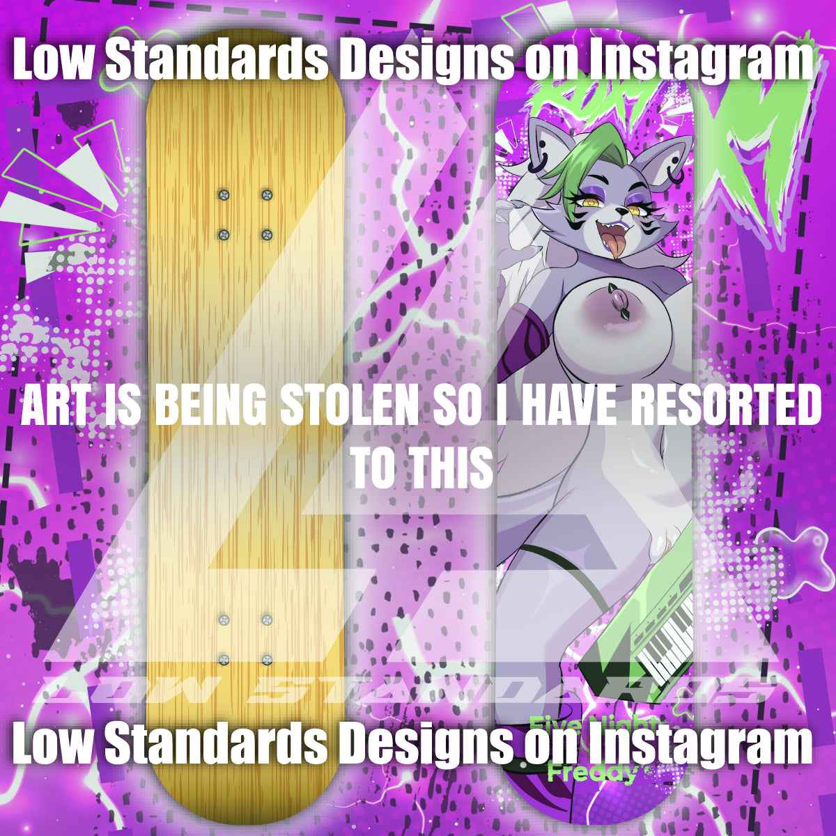 Seductive Roxy FNAF <3 Skate Deck