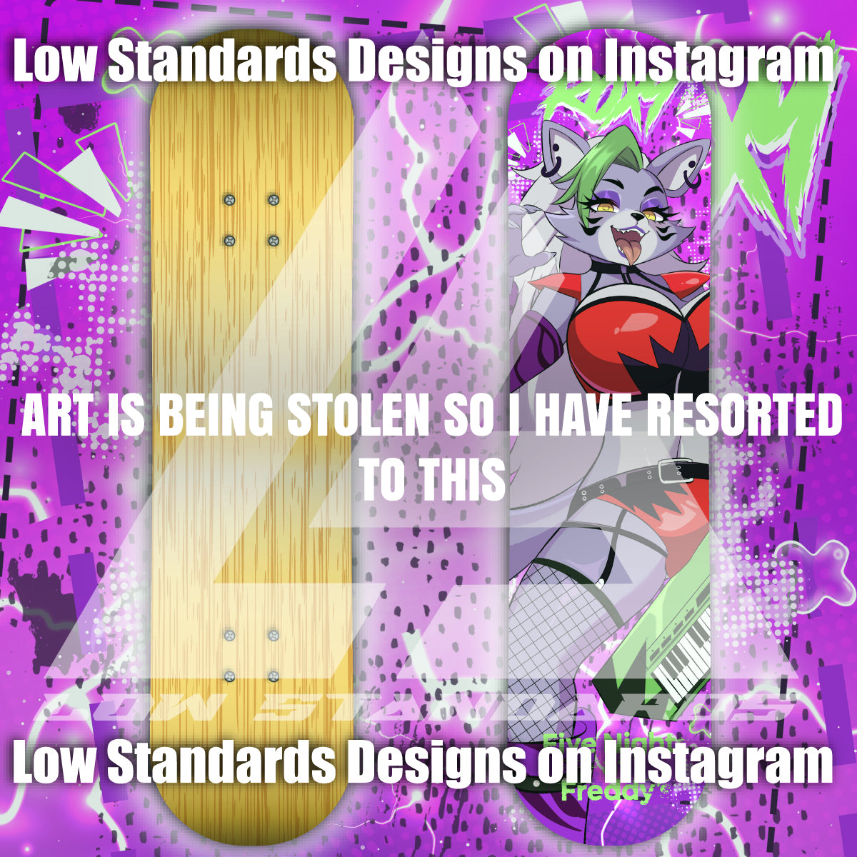 Seductive Roxy FNAF <3 Skate Deck