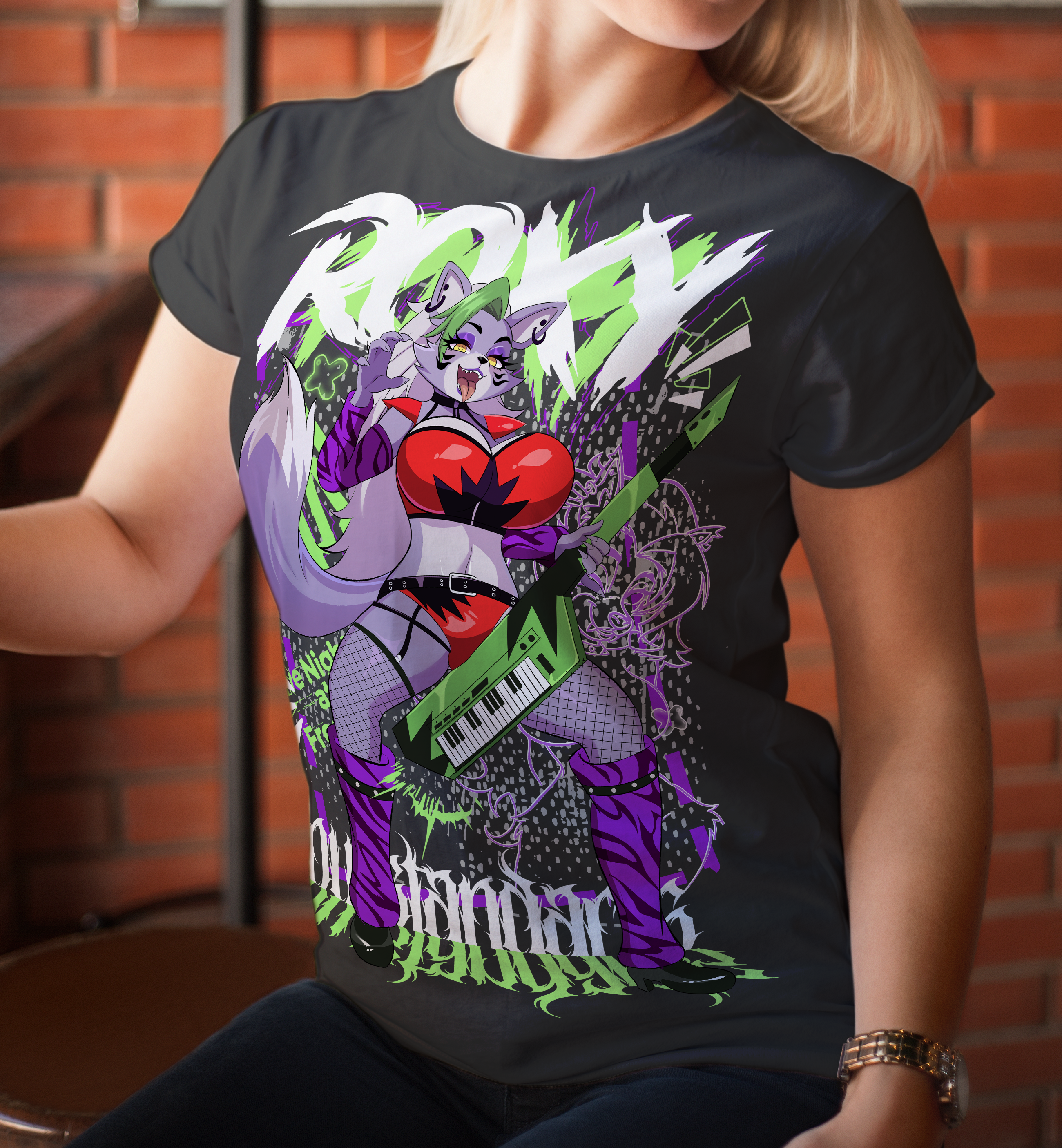 Screen Printed Apparel FNAF Roxy