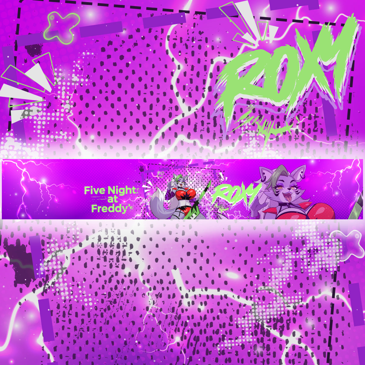 Vehicle Windshield Banner FNAF Roxy