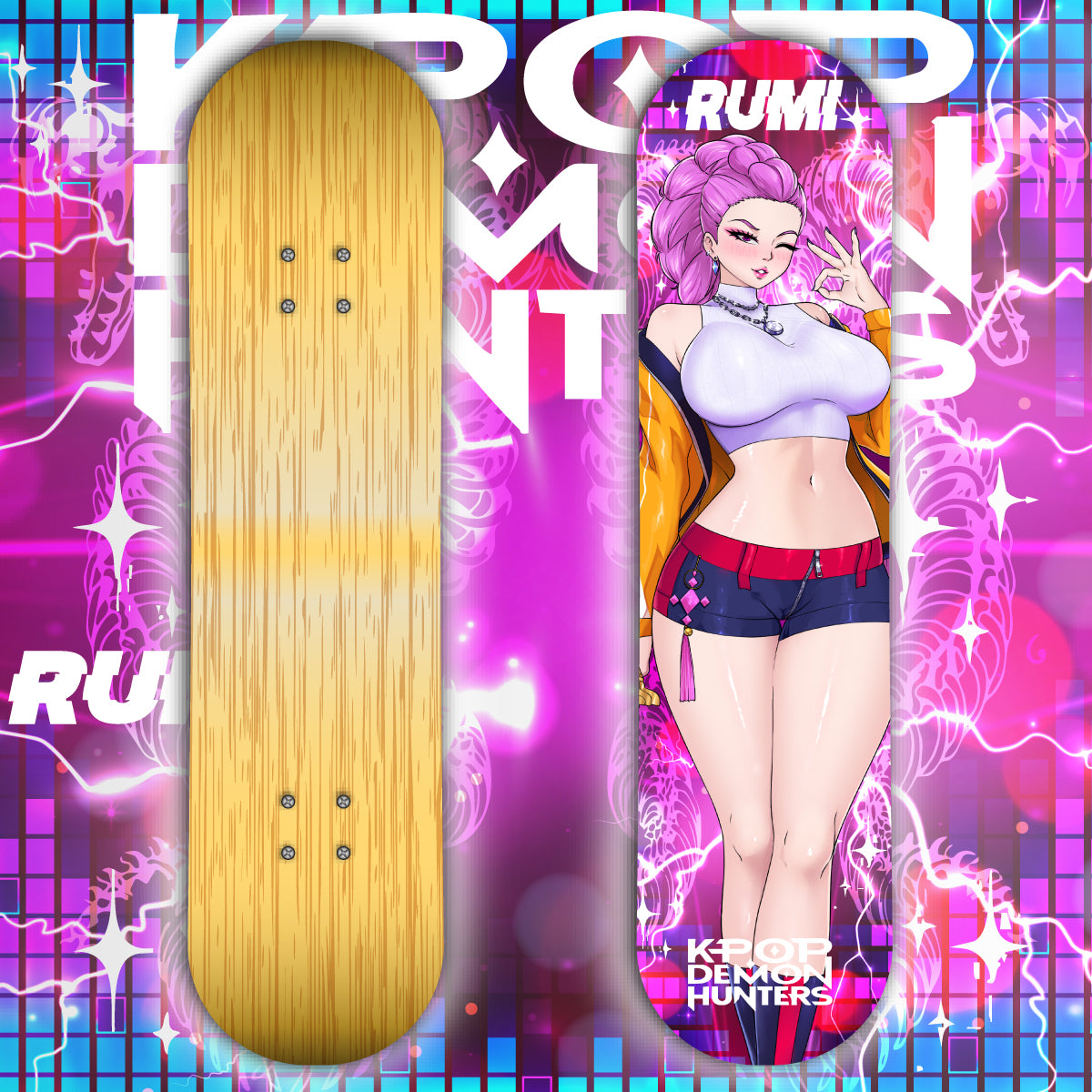 Anime Waifu Skate Deck Rumi