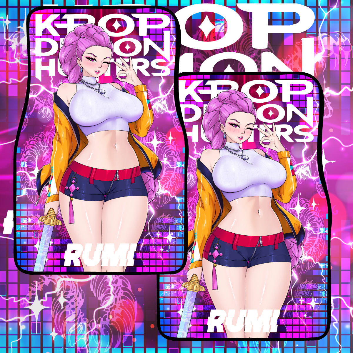 Anime Waifu Car Mats Rumi