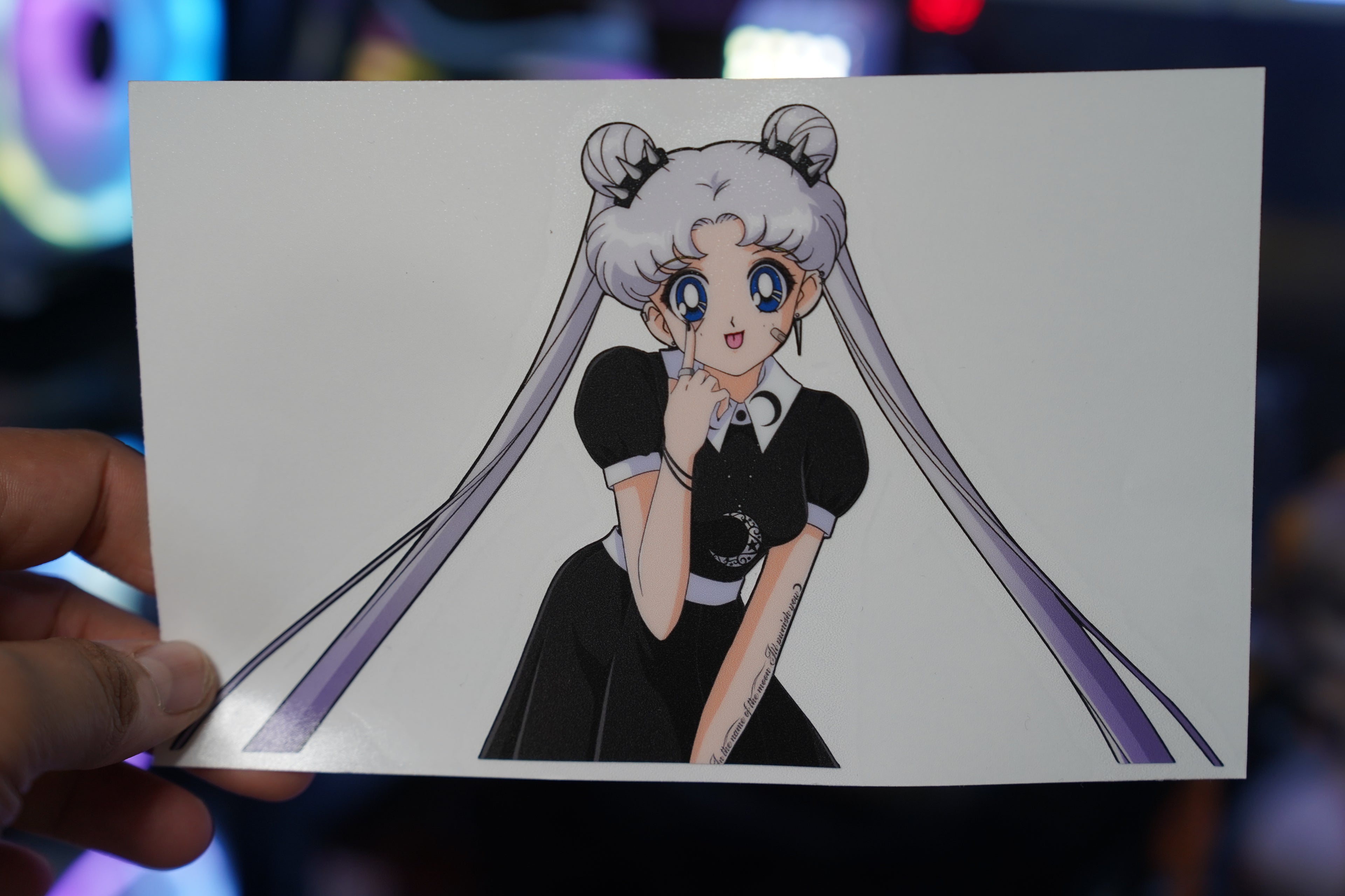 Anime Waifu Goth Guardian Moon Decal #31
