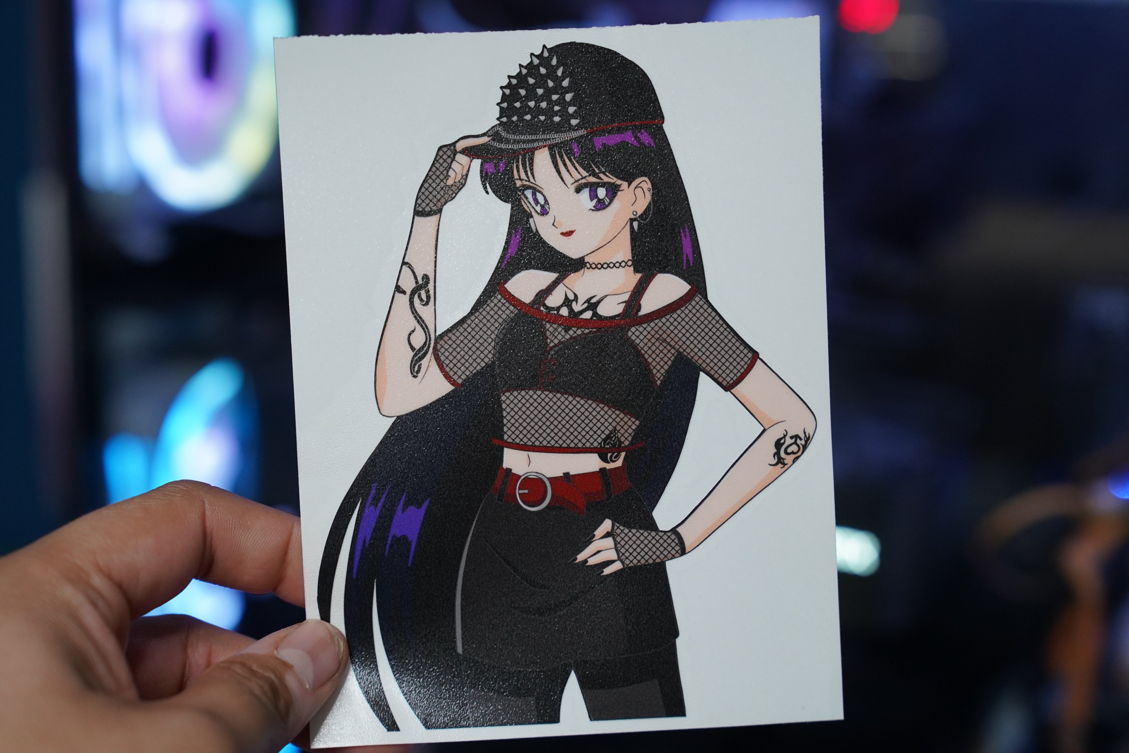 Anime Waifu Goth Guardian Mars Decal #31