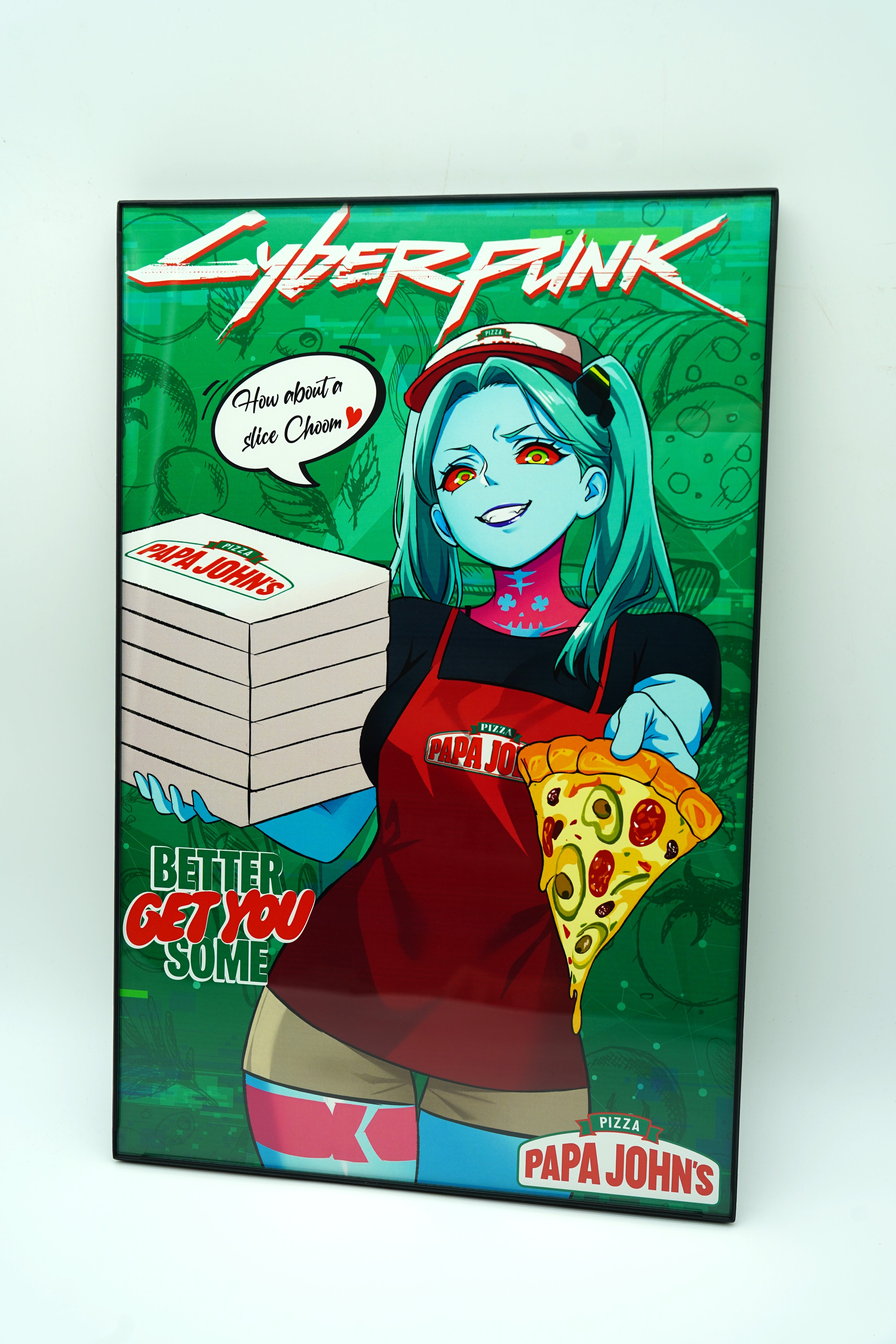 Anime Waifu Pizza Rebecca Poster / Wall Banner