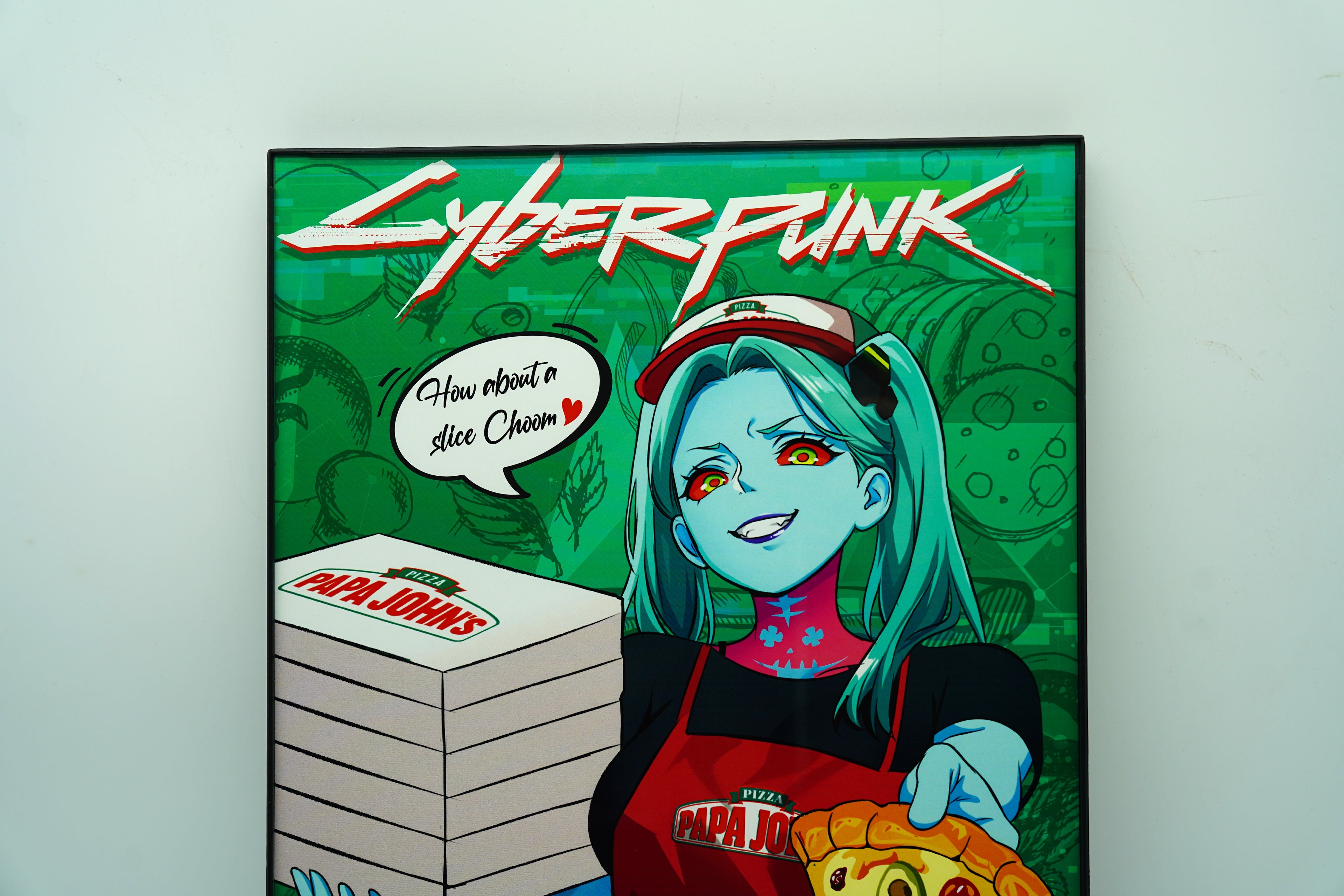 Anime Waifu Pizza Rebecca Poster / Wall Banner