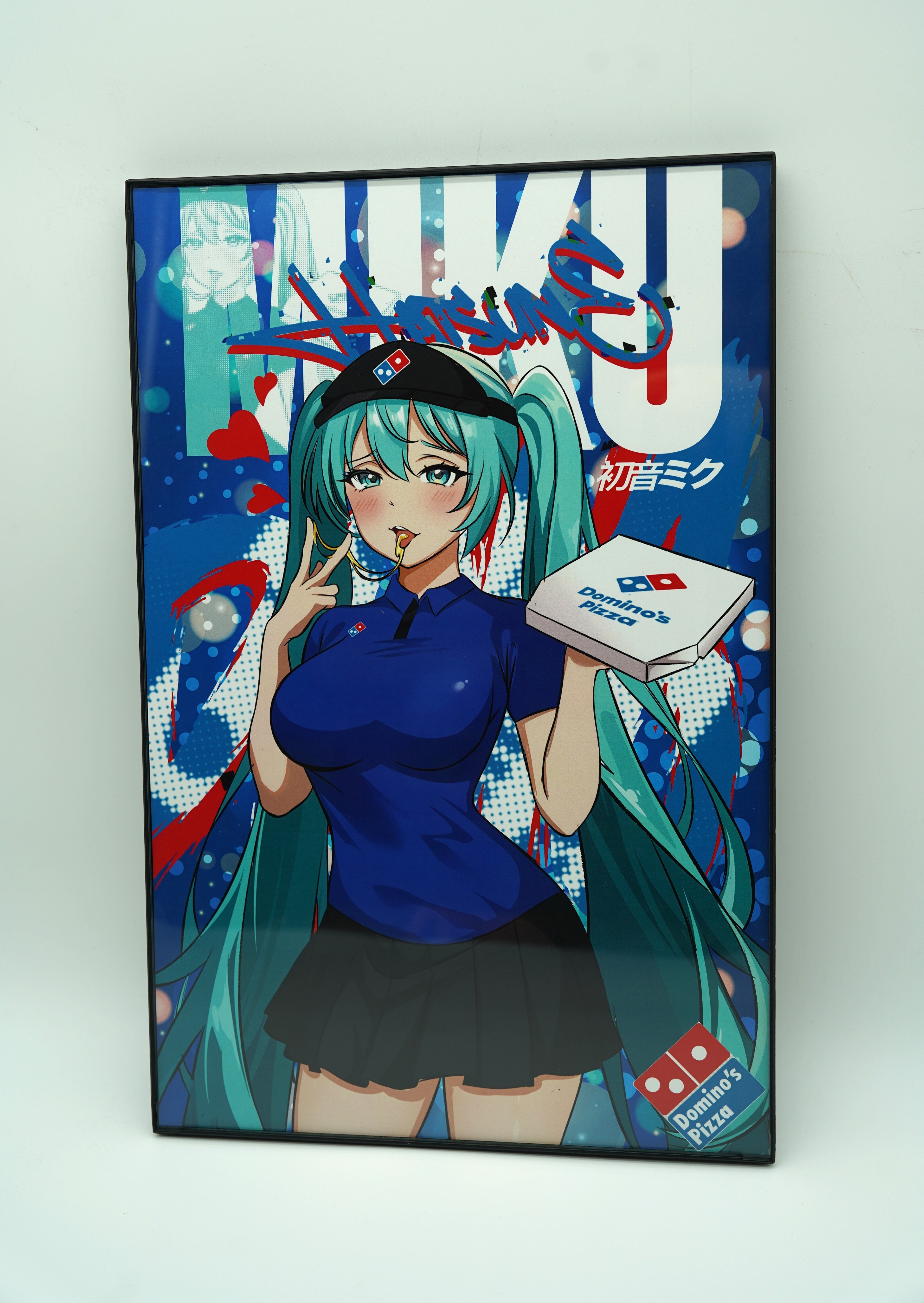 Anime Waifu Pizza Miku Poster / Wall Banner