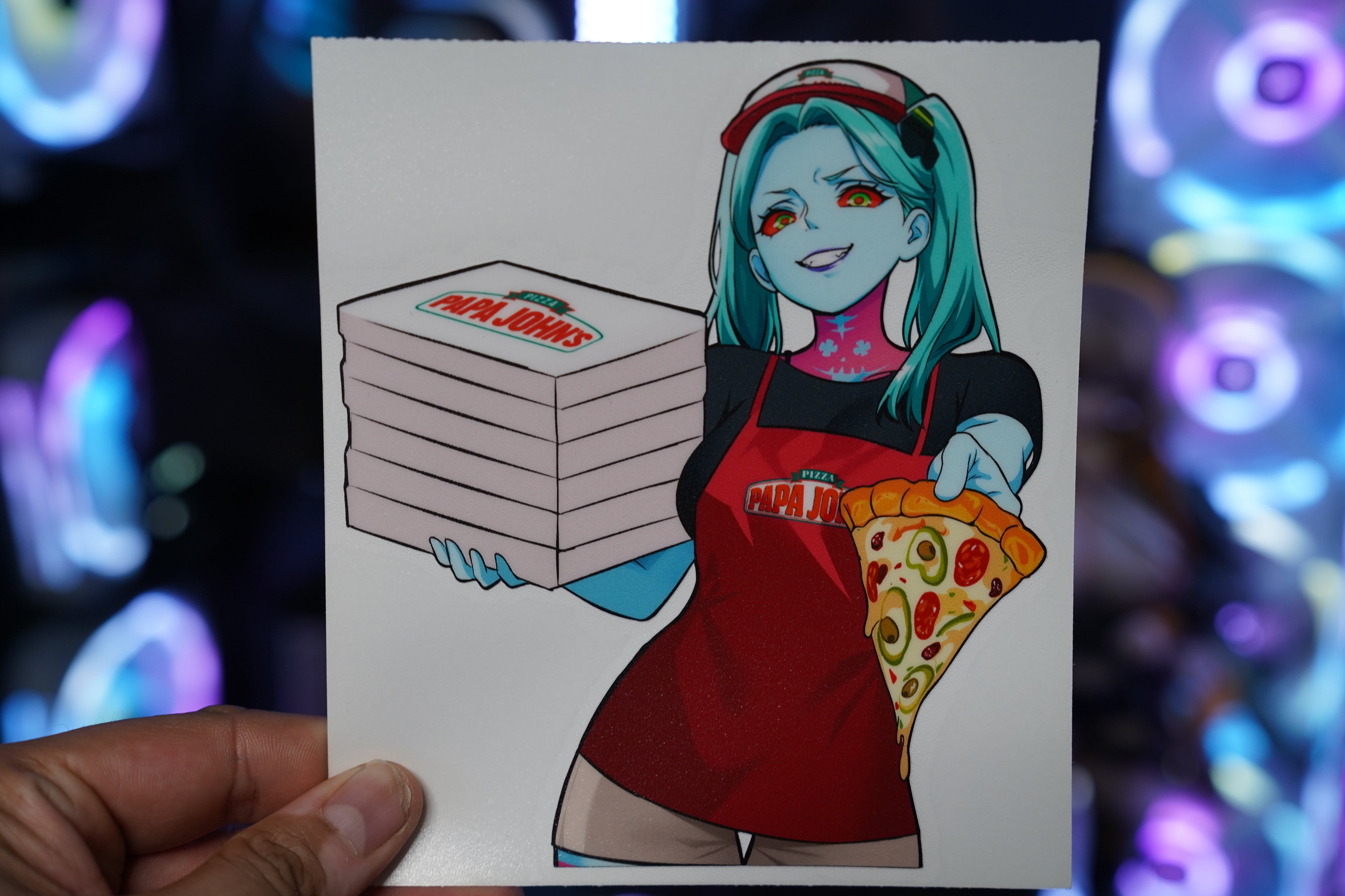 Anime Waifu Pizza Rebecca Decal #126